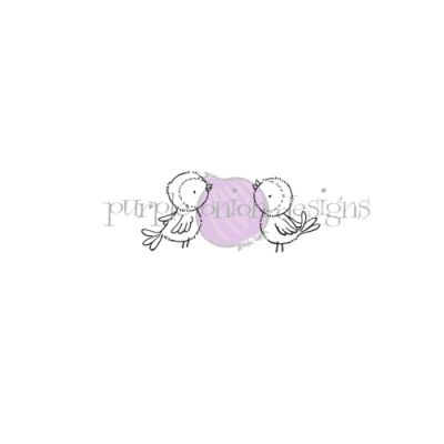 Tweet and Chirp Twin Birds unmounted rubber stamp by Stacey Yacula for Purple Onion Designs.  Exclusive in the UK to Seven Hills Crafts
