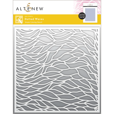 Altenew Dotted Waves stencil for cardmaking and paper crafts.  UK Stockist, Seven Hills Crafts