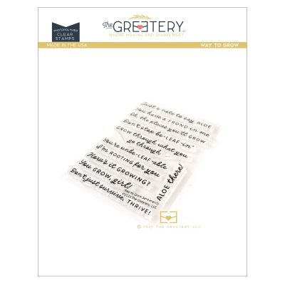 Way To Grow Stamp by The Greetery, Urban Jungle Collection, June 2023, UK Exclusive Stockist, Seven Hills Crafts 5 star rated for customer service, speed of delivery and value  