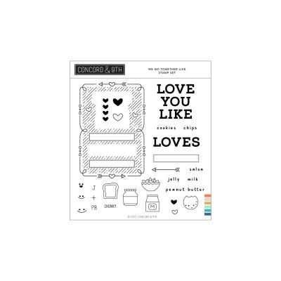 We Go Together Die Set by Concord and 9th Playful for cardmaking and paper crafts.  UK Stockist, Seven Hills Crafts
