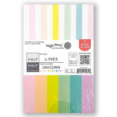 Half-Half Lines Unicorn Paper Pad