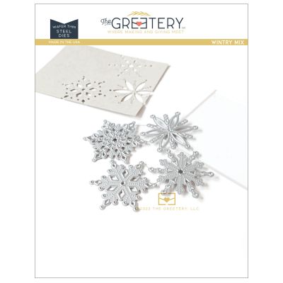 Wintry Mix Die by The Greetery, All That Glitters Collection, UK Exclusive Stockist, Seven Hills Crafts 5 star rated for customer service, speed of delivery and value