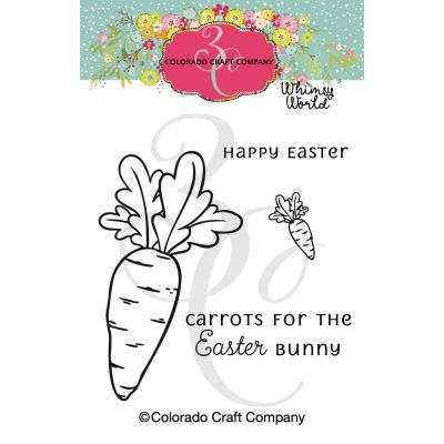 Whimsy World Carrots For Bunny Stamp Set, by Colorado Craft Company. Seven Hills Crafts - UK paper craft store specialising in quality USA craft brands. 5 star rated for customer service, speed of delivery and value