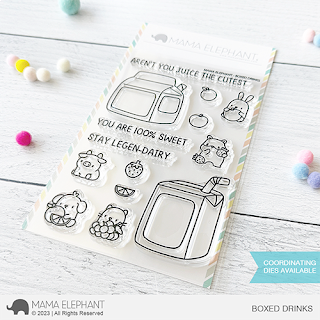 Boxed Drinks Stamp by Mama Elephant at Seven Hills Crafts, UK Stockist, 5 star rated for customer service, speed of delivery and value