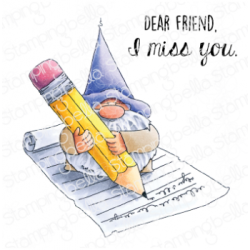 Gnome and Letter Stamp