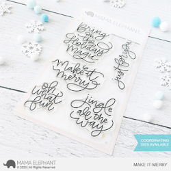 Make It Merry Die by Mama Elephant at Seven Hills Crafts, UK Stockist, 5 star rated for customer service, speed of delivery and value