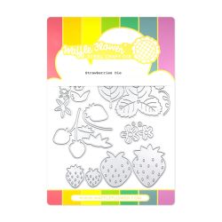 Strawberries Background Stencil by Waffle Flower, UK Stockist, Seven Hills Crafts 5 star rated for customer service, speed of delivery and value