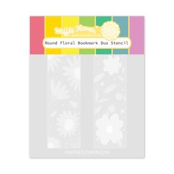 Waffle Flower Crafts Round Floral Bookmark Duo Stencil for paper crafts to create floral bookmarks when paired with co-ordinating dies and stamps