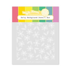 Daisy Background Stencil Duo by Waffle Flower Crafts for cardmaking and paper crafts.  UK Stockist, Seven Hills Crafts