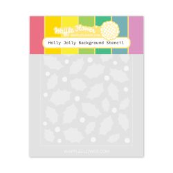 Waffle Flower Crafts Holly Jolly Background Stencil, UK Stockist Seven Hills Crafts, 5 star customer service and fast tracked delivery