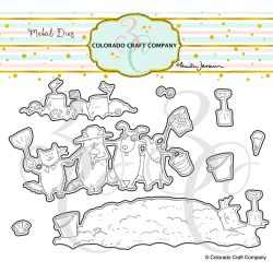 Anita Jeram Beach Life Die by Colorado Craft Company for cardmaking and paper crafts.  UK Stockist, Seven Hills Crafts