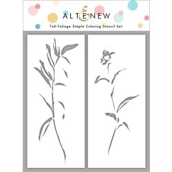 Tall Foliage Simple Coloring Stencil
