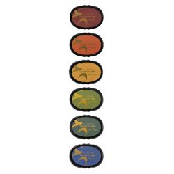 Jewel Tones Crisp Dye Ink Oval Set  (6 full sized pads)