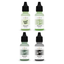 Altenew Green Fields Fresh Dye Ink Sets for cardmaking and paper crafts.  UK Stockist, Seven Hills Crafts