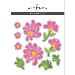 Altenew wild flowers die set for cardmaking and paper crafts.  UK Stockist, Seven Hills Crafts
