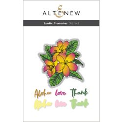 Altenew exotic plumerias for cardmaking and paper crafts.  UK Stockist, Seven Hills Crafts