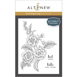 Altenew floral engravings letterpress plate for cardmaking and paper crafts.  UK Stockist, Seven Hills Crafts