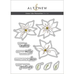 Linear Life Poinsettias Die by altenew for cardmaking and paper crafting available from Seven Hills Crafts, UK Stockist, 5 star rated for customer service, speed of delivery and value