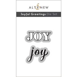joyful greetings die set by altenew for cardmaking and paper crafting available from Seven Hills Crafts, UK Stockist, 5 star rated for customer service, speed of delivery and value