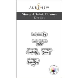 Stamp & Paint Flowers Die set, by AlteNew, UK Stockist, Seven Hills Crafts 5 star rated for customer service, speed of delivery and value