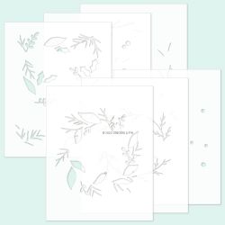 C9:  Boughs & Holly Stencil (Set of 6)