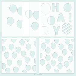 Bunch of Balloons stencils by Concord and 9th UK Stockist, Seven Hills Crafts 5 star rated for customer service, speed of delivery and value