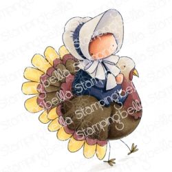 Bundle Girl on a Turkey Stamp