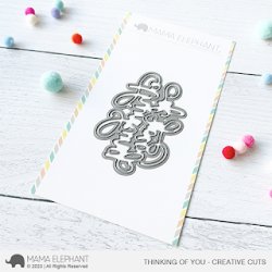 UK Stockist Mama Elephant Thinking of You Coordinating die to thikning of you stamp for cardmaking
