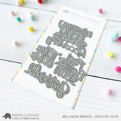 UK Stockist Mama Elephant Sentiment Die Set for card making featuring get well sentiments  "get well"  "wishing you a speedy recovery"  "take care" "feel better soon"