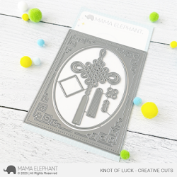 Knot of Luck Die by Mama Elephant for cardmaking and paper crafts.  UK Stockist, Seven Hills Crafts