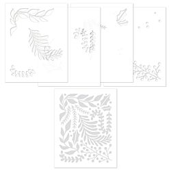 Concord and 9th Holiday Sprigs Stencil and Embossing Folder Pack to create textured foliage backgrounds and then apply colour