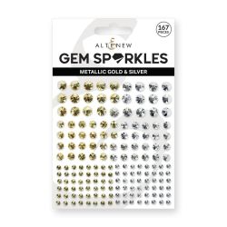 Altenew Gem Sparkles Metallic Gold & Silver for cardmaking and paper crafts.  UK Stockist, Seven Hills Crafts