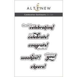 Celebration Sentiments Die by Altenew, UK Stockist, Seven Hills Crafts 5 star rated for customer service, speed of delivery and value
