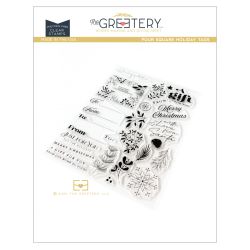 Four Square Holiday Tag Stamp by The Greetery, All That Glitters Collection, UK Exclusive Stockist, Seven Hills Crafts 5 star rated for customer service, speed of delivery and value