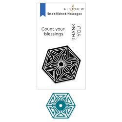 ALT Embellished Hexagon Stamp and Die set