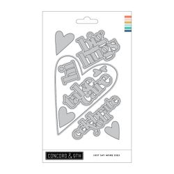 UK Stockist Concord and 9th Just Say More Sentiment Dies for cardmaking