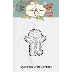 gingerbread cookie Mini Die by Kris Lauren for Colorado Craft Company for cardmaking and paper crafts.  UK Stockist, Seven Hills Crafts