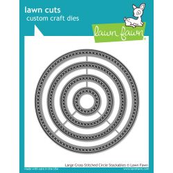 Large Cross Stitched Circle Lawn Cuts