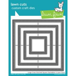 Large Cross Stitched Square Lawn Cuts