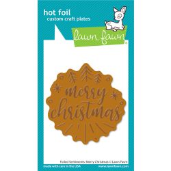 Let It Snow Hot Foil Plate by Lawn Fawn at Seven Hills Crafts UK stockist 5 star rated for customer service, speed of delivery and value