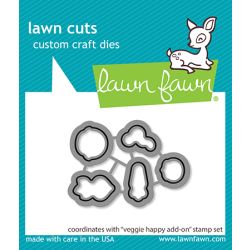 Veggie Happy Add-On Stamp by Lawn Fawn, UK Stockist, Seven Hills Crafts 5 star rated for customer service, speed of delivery and value
