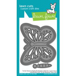 Ta-Da! Diorama! Butterfly Window Add-On die by Lawn Fawn at Seven Hills Crafts UK stockist 5 star rated for customer service, speed of delivery and value
