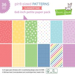 Lawn Fawn 6 x 6 Paper Pad - Pint-sized Patterns Summertime