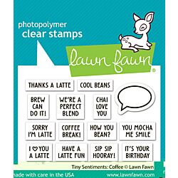 Lawn Fawn Tiny Sentiments Coffee Stamp