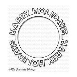 Happy Holidays Circle Frame Dienamics