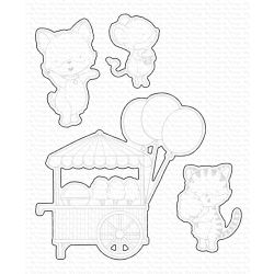 MFT Stamps cotton candy critters die set for cardmaking and paper crafts.  UK Stockist, Seven Hills Crafts, Stacey Yacula