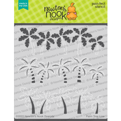 Palm Tree line Stencil by Newton's Nook at Seven Hills Crafts UK stockist 5 star rated for customer service, speed of delivery and value