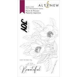 Paint-A-Flower:  Paeonia Japonica Outline Stamp