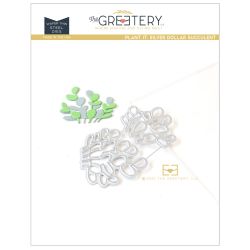 Plant It: Silver Dollar Succulent Die The Greetery, Urban Jungle Collection, June 2023, UK Exclusive Stockist, Seven Hills Crafts 5 star rated for customer service, speed of delivery and value