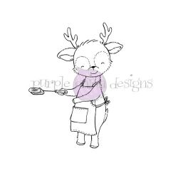 purple onion designs Stacey Yacula Amongst the Pines Collection  scenery building stamp Honey deer cooking unmounted red rubber stampExclusive to Seven Hills Crafts in the UK